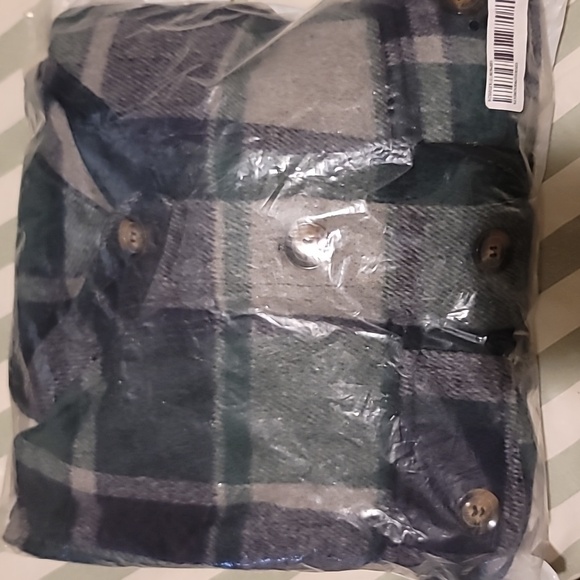 Flannel midi coat nwt - Picture 2 of 8